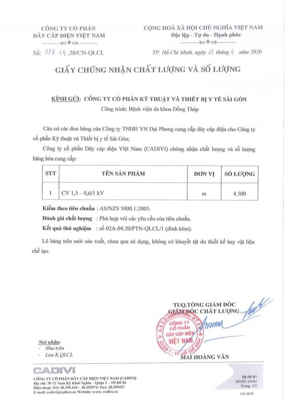 Cáp điện Việt Nam